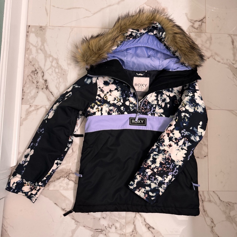 Roxy Girl Size 8 DryFlight Technology Ski or Snowboarding Coat